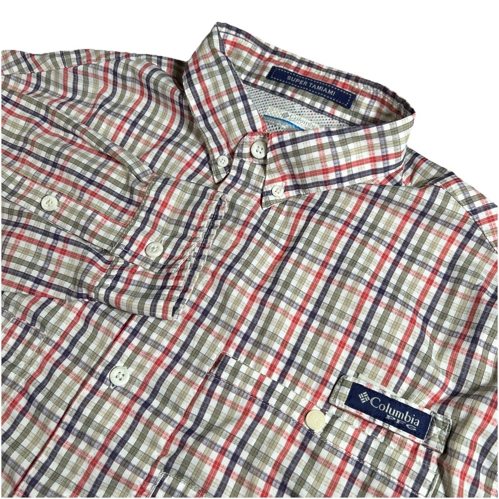 Columbia PFG Shirt Men's L Super Tamiami Long Sleeve Button Down Fishing Outdoor